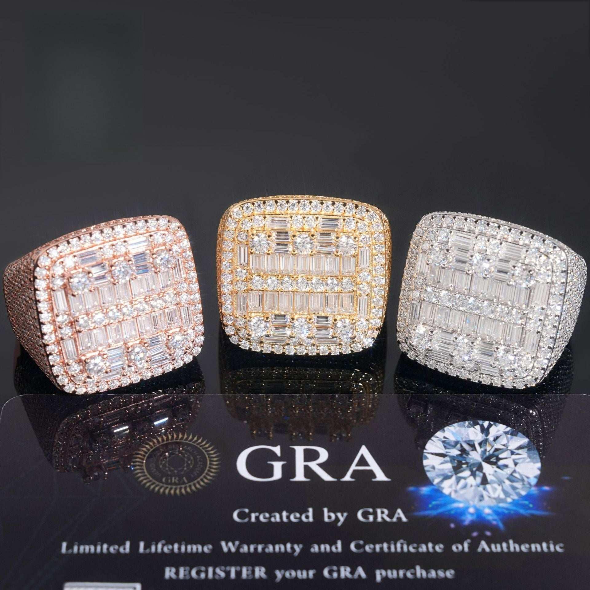 D-Color VVS Moissanite Half-Eternity Ring | S925 Silver Unisex Fashion Jewelry - CaratixJewelry